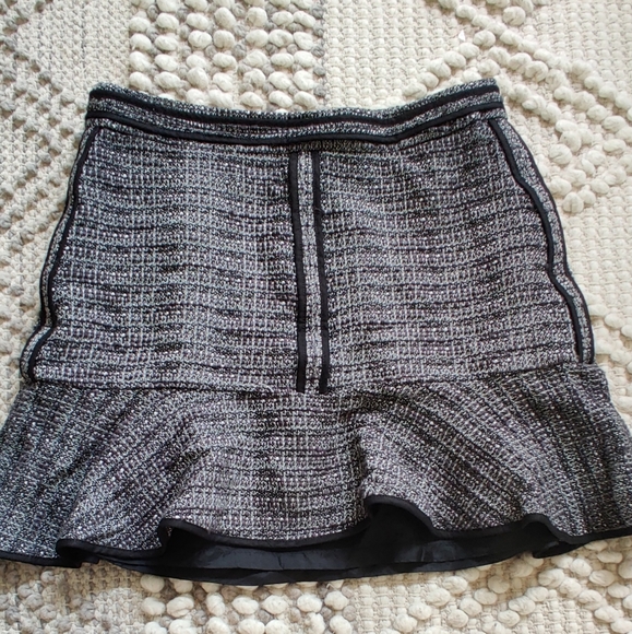 Madewell Tweed Ruffle Mini Skirt 4 - Picture 4 of 8